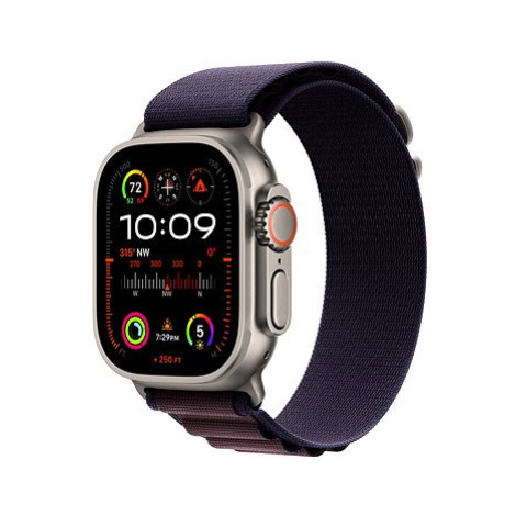 Apple Watch Ultra 2 49mm titanové pouzdro s indigo alpským tahem - Small