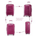 Konofactory Fialový prémiový skořepinový kufr s TSA zámkem "Solid" - M (35l), L (65l)