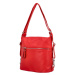 Módní dámská kožená kabelka batoh Emma, červená
