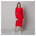 Dámské žebrované šaty červené barvy 12666