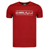 Pánské tričko Lee Cooper tmavě červená M Lee Cooper