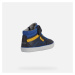 GEOX dětské kotníkové boty GISLI BOY modré - žluté - J165CB - 0657