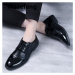 Elegantní polobotky kožené boty k obleku pánské