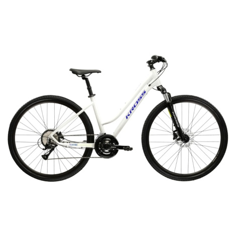 Dámské crossové kolo Kross Evado 4.0 28" Gen 007 L (19", 168-180 cm) šedá / námořnická modrá / l