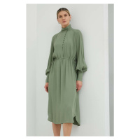 Šaty Bruuns Bazaar Lilli Lyra zelená barva, midi