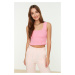 Trendyol Pink Crop Knitwear Blouse