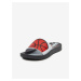 Červeno-černé klučičí pantofle s motivem Ipanema Urban Slide Kids