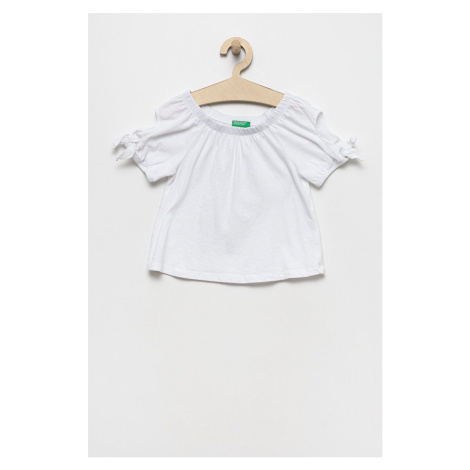 Dětské tričko United Colors of Benetton bílá barva