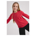 DEFACTO Girl Children's Day Regular Fit Crew Neck Long Sleeved T-Shirt