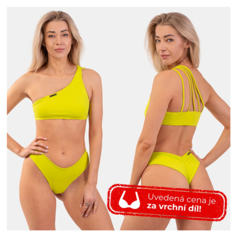 NEBBIA - Bandeau bikini pres jedno rameno 448 (green) - NEBBIA