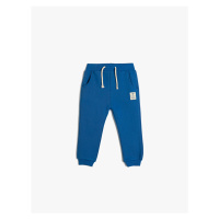 Koton Jogger Sweatpants with Applique Detail Tie Waist Ribbon