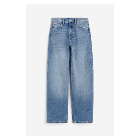 H & M - Wide Leg Jeans - modrá H&M