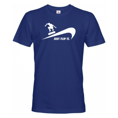 Pánské tričko - Just flip it - triko se skateboardem BezvaTriko