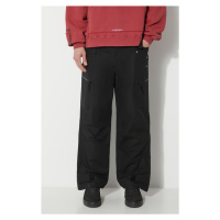 Bavlněné kalhoty A-COLD-WALL* Static Zip Pant černá barva, ve střihu cargo, ACWMB278C