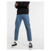 ASOS DESIGN classic rigid jeans in tinted mid wash blue