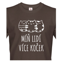 Pánské tričko Míň lidí více koček - ideální dárek pro milovníky koček
