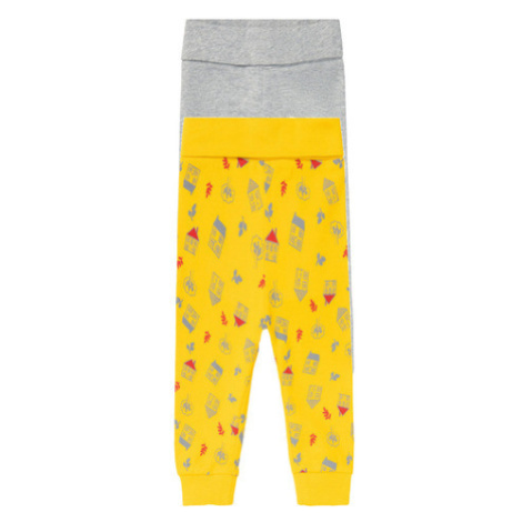 lupilu® Chlapecké kalhoty "Jogger" BIO, 2 kusy (žlutá/šedá)
