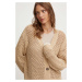 Kardigan Pepe Jeans ISABELLA CARDIGAN dámský, béžová barva, hřejivý, PL702170