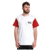 Meatfly pánské tričko Racing White / Dark Red | Bílá