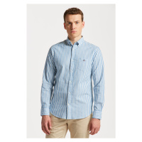 KOŠILE GANT REG COTTON LINEN STRIPE SHIRT modrá