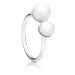 Buka Jewelry | Stříbrný perlový prsten Lotus New - Barva Bílá, Drahý kov Sterlingové stříbro (92