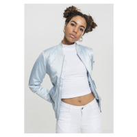 Dámská bomber bunda // Urban classics Ladies Satin Bomber Jacket babyblue