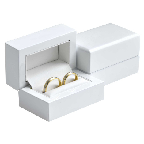 JK Box Dřevěná bílá krabička na snubní prsteny DD-3/A1 JKbox