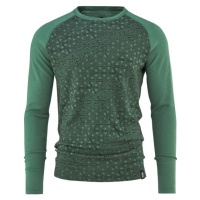 Bula GEO MERINO WOOL CREW Pánské triko s dlouhým rukávem, zelená, velikost