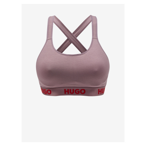 Fialová dámská sportovní podprsenka HUGO Hugo Boss
