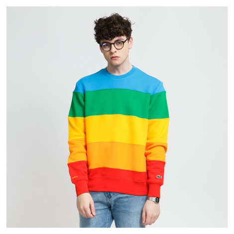 LACOSTE Men’s Lacoste x Polaroid Colour Striped Fleece Sweatshirt