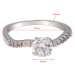 Anna Grace prstýnek Silver Sparkle Crystal 60 - 18 mm