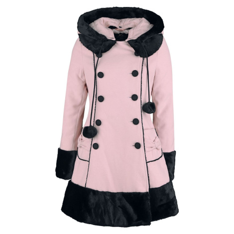 Hell Bunny Sarah Jane Coat Dámský kabát světle růžová