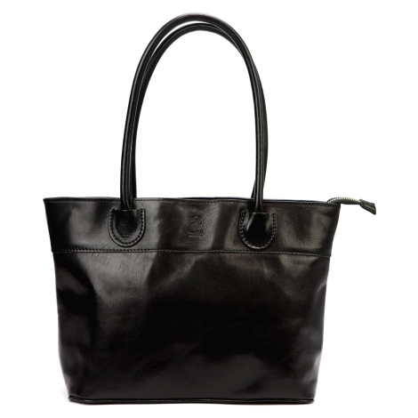 Kožená kabelka přes rameno Florence 12 TAMP černá FLORENCE BAGS
