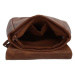 Beagles Hnědý elegantní kožený batoh „Midnight“ 3L