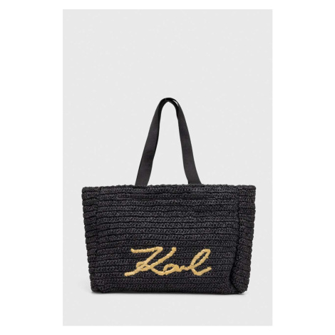 Plážová taška Karl Lagerfeld černá barva