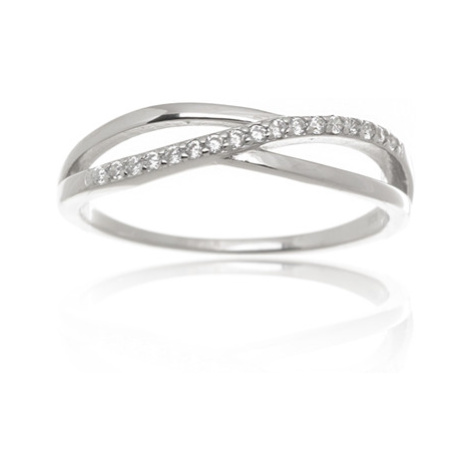 Dámský stříbrný prsten s čirými zirkony AGG558 Beneto
