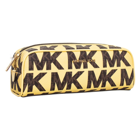 Michael Kors pencil case pouzdro žluté s monogramy