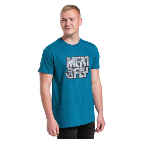 Meatfly pánské tričko Repash Petrol Heather | Modrá | 100% bavlna