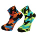 HAVEN Cyklistické ponožky klasické - LITE SILVER NEO 2PAK - oranžová/zelená