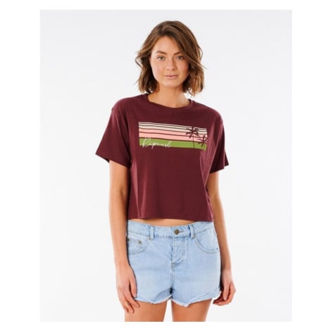 Tričko Rip Curl TALLOWS CROP TEE Maroon