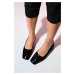 LuviShoes POHAN Black Patent Leather Women's Flat Shoes