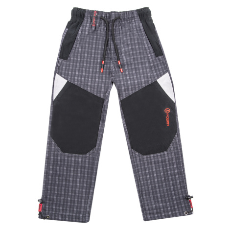 Chlapecké outdoorové kalhoty - GRACE B-84265, šedá/ červená aplikace Barva: Šedá