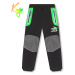 Chlapecké softshellové kalhoty, zateplené - KUGO HK2512, tmavě šedá / zelená aplikace Barva: Šed