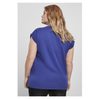 Dámské tričko s prodlouženým ramenem modrofialové