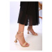 Shoeberry Women's Skin Skin Single Strap Heeled Shoes