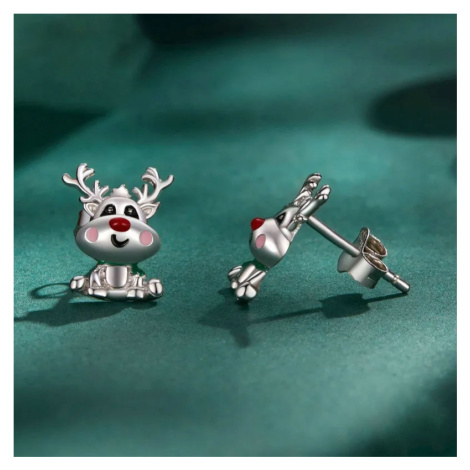 GRACE Silver Jewellery Vánoční stříbrné náušnice Vánoční sob, stříbro 925/1000 E-BSE920/162 Stří