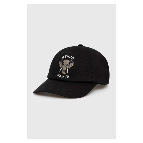 Bavlněná baseballová čepice Kenzo černá barva, s aplikací, FE58AC601F41.99