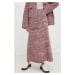 Vlněná sukně Lovechild růžová barva, maxi, áčková