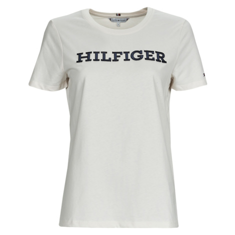 Tommy Hilfiger REG MONOTYPE EMB C-NK SS Bílá