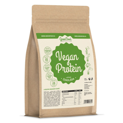 Greenfood Vegan protein 750g - čokoláda GreenFood Nutrition